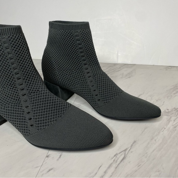 Eileen Fisher Honey Gray Knit Stretch Bootie 8 1/2 - Picture 9 of 14